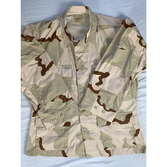 NCED BDU Ripstop Combat Coat, Shirt. Desert Camouflage Pattern. Men's M Short. - Picture 1 of 6